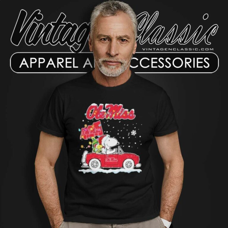 Snoopy Ole Miss Rebels Driver Car Christmas T Shirt Snoopy Ole Miss Rebels Driver Car Christmas T Shirt