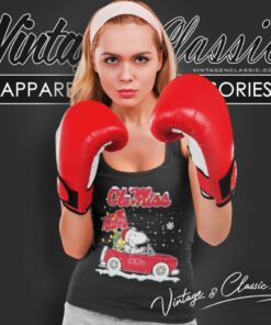 Snoopy Ole Miss Rebels Driver Car Christmas Tank Top Racerback
