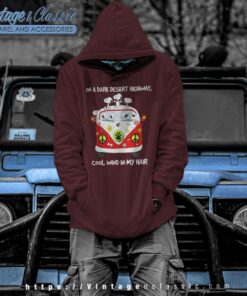 Snoopy On A Dark Desert Highway Cool Wind In My Hair Hoodie