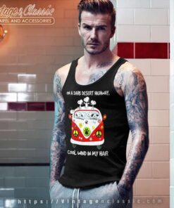 Snoopy On A Dark Desert Highway Cool Wind In My Hair Tank Top Racerback