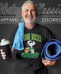 Snoopy Oregon Duck Football V Neck TShirt