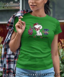 Snoopy Peace Love Philadelphia Phillies Shirt 6 Snoopy Peace Love Philadelphia Phillies Women TShirt