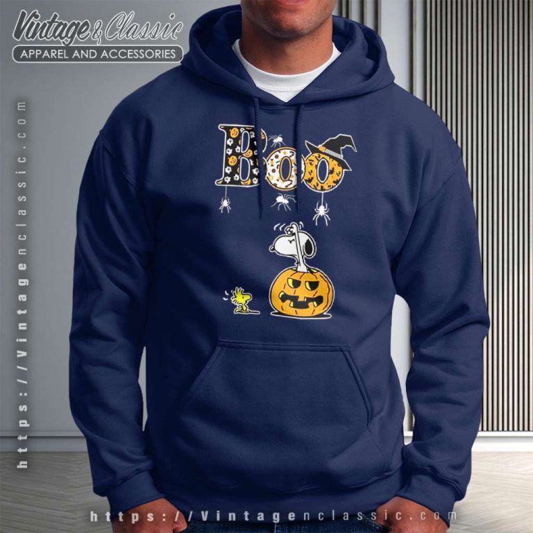Snoopy Peanuts Boo Witch Pattern Halloween Hoodie Snoopy Peanuts Boo Witch Pattern Halloween Hoodie