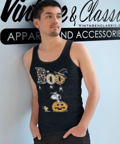 Snoopy Peanuts Boo Witch Pattern Halloween Tank Top Racerback