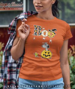 Snoopy Peanuts Boo Witch Pattern Halloween Women TShirt