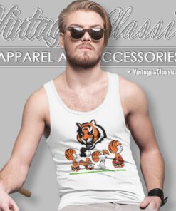 Snoopy Peanuts Cheer For The Cincinnati Bengals Tank Top Racerback