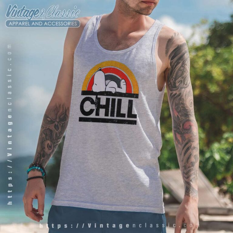 Snoopy Peanuts Chill Relaxed Tank Top Racerback Snoopy Peanuts Chill Relaxed Tank Top Racerback