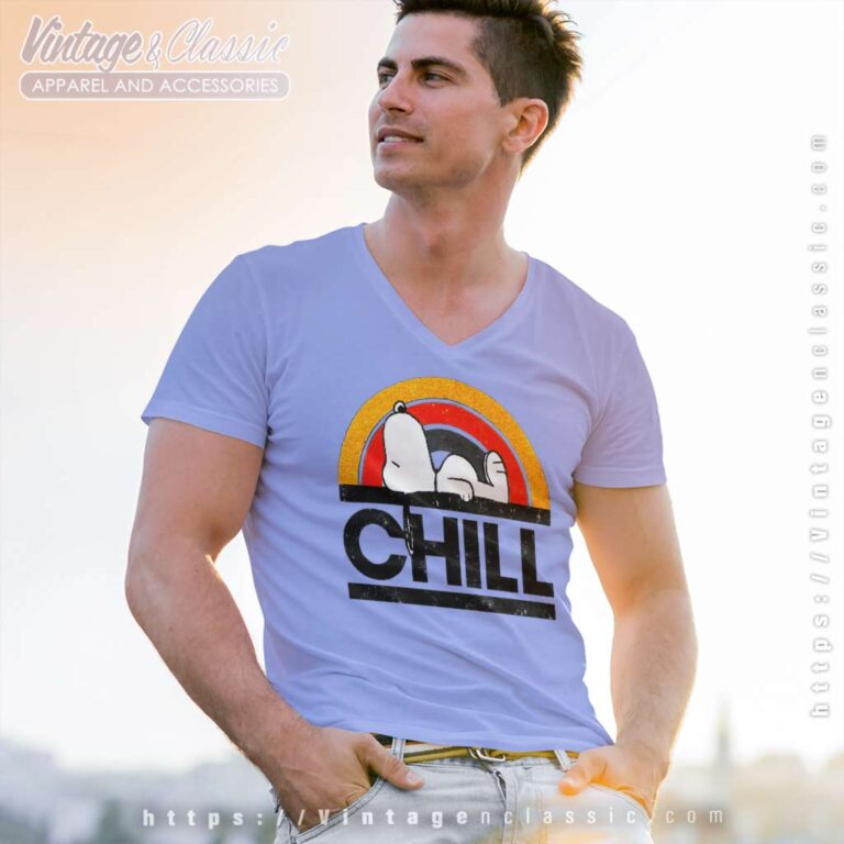 Snoopy Peanuts Chill Relaxed V Neck TShirt Snoopy Peanuts Chill Relaxed V Neck TShirt