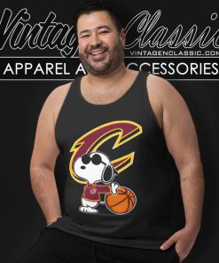 Snoopy Peanuts Cleveland Cavaliers Nba Tank Top Racerback