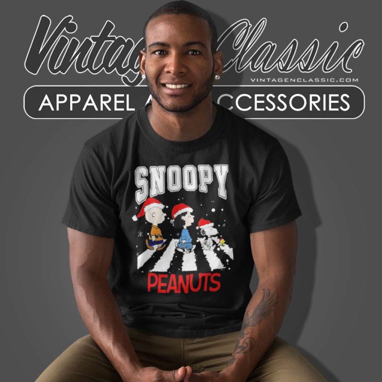 Snoopy Peanuts Cross The Road Merry Christmas T Shirt 1 Snoopy Peanuts Cross The Road Merry Christmas T Shirt 1