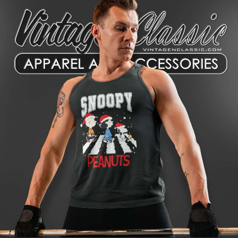 Snoopy Peanuts Cross The Road Merry Christmas Tank Top Racerback 1 Snoopy Peanuts Cross The Road Merry Christmas Tank Top Racerback 1