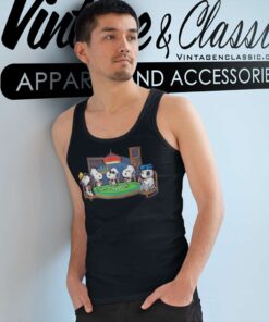 Snoopy Peanuts Dogs Playing Poker Tank Top Racerback