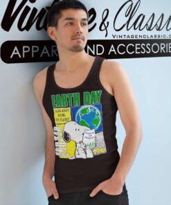 Snoopy Peanuts Earth Day 90s Tank Top Racerback