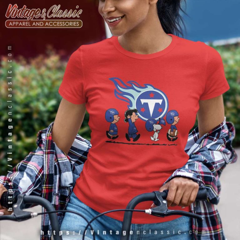 Snoopy Peanuts Fan Tennessee Titans Women TShirt Snoopy Peanuts Fan Tennessee Titans Women TShirt