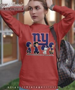 Snoopy Peanuts Football Team With The New York Giants Sweatshirt