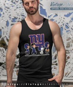 Snoopy Peanuts Football Team With The New York Giants Tank Top Racerback