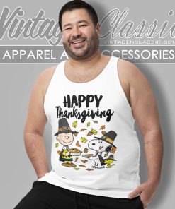 Snoopy Peanuts Happy Thanksgiving Tank Top Racerback
