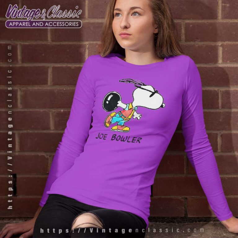 Snoopy Peanuts Joe Bowler Long Sleeve Tee Snoopy Peanuts Joe Bowler Long Sleeve Tee