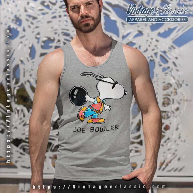 Snoopy Peanuts Joe Bowler Tank Top Racerback Snoopy Peanuts Joe Bowler Tank Top Racerback