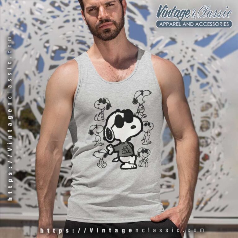 Snoopy Peanuts Joe Cool Tank Top Racerback Snoopy Peanuts Joe Cool Tank Top Racerback