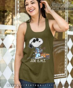 Snoopy Peanuts Joe Emt Tank Top Racerback