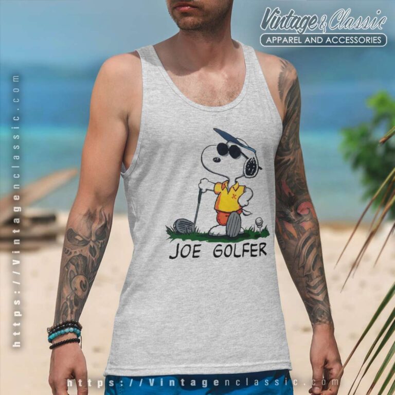 Snoopy Peanuts Joe Golfer Tank Top Racerback Snoopy Peanuts Joe Golfer Tank Top Racerback