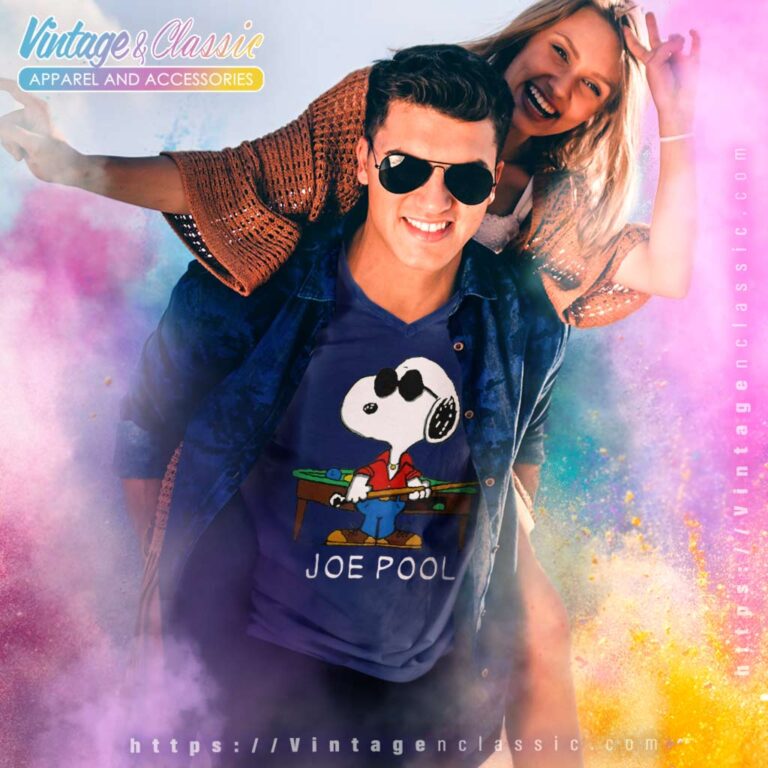 Snoopy Peanuts Joe Pool V Neck TShirt Snoopy Peanuts Joe Pool V Neck TShirt