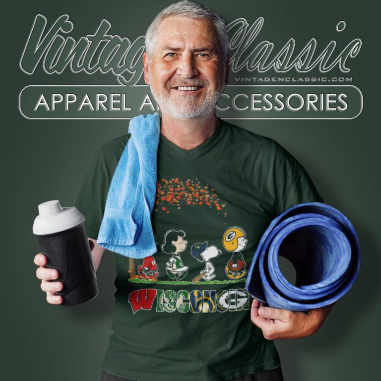 Snoopy Peanuts Loves Fall And Wisconsin Green Bay Packers Milwaukee Bucks Brewers V Neck TShirt Snoopy Peanuts Loves Fall And Wisconsin Green Bay Packers Milwaukee Bucks Brewers V Neck TShirt