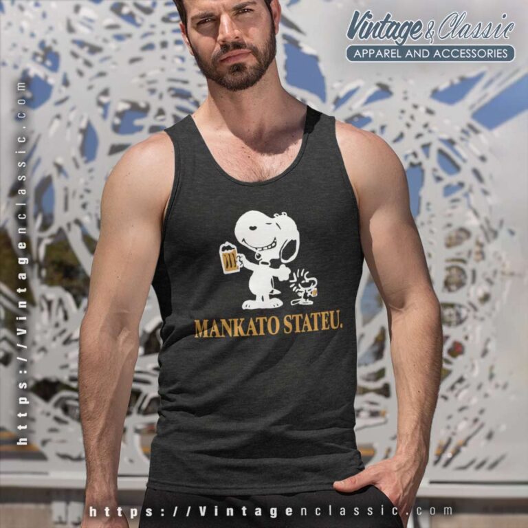 Snoopy Peanuts Mankato State Tank Top Racerback Snoopy Peanuts Mankato State Tank Top Racerback
