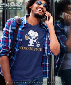 Snoopy Peanuts Mankato State V Neck TShirt