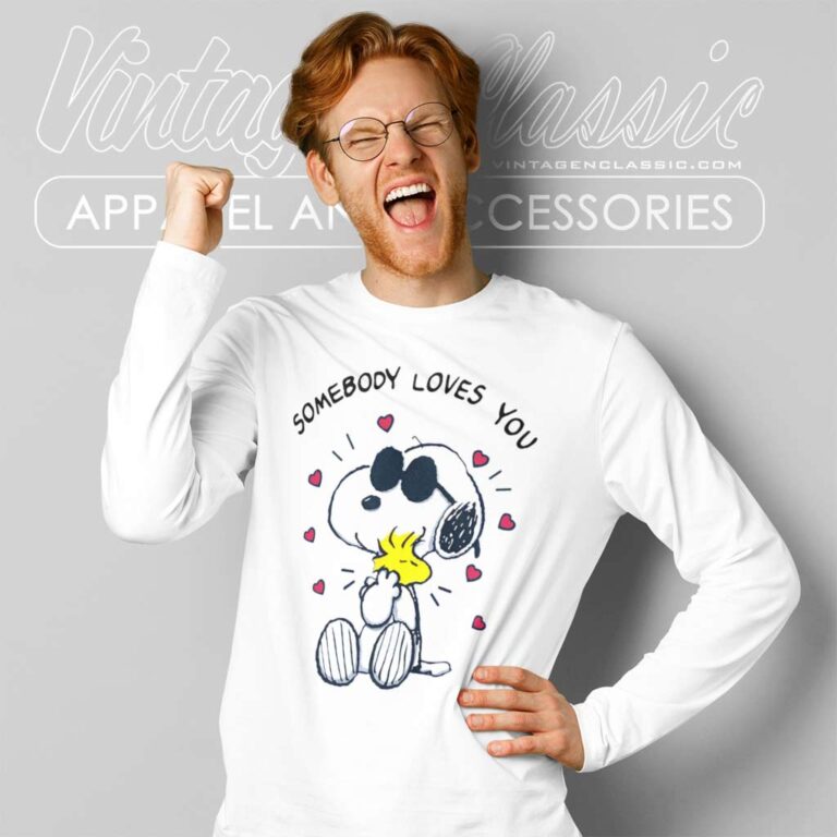 Snoopy Peanuts Somebody Loves You Long Sleeve Tee Snoopy Peanuts Somebody Loves You Long Sleeve Tee
