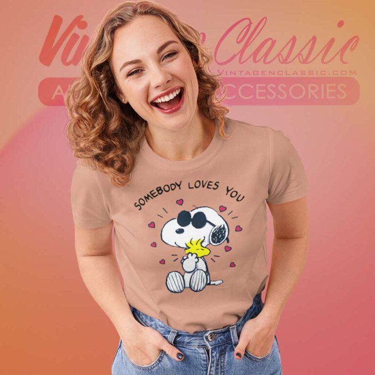 Snoopy Peanuts Somebody Loves You Women TShirt Snoopy Peanuts Somebody Loves You Women TShirt