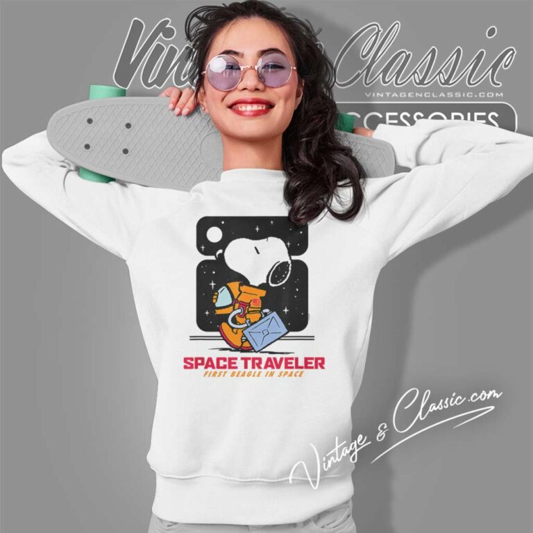 Snoopy Peanuts Space Traveler First Beagle In Space Sweatshirt Snoopy Peanuts Space Traveler First Beagle In Space Sweatshirt