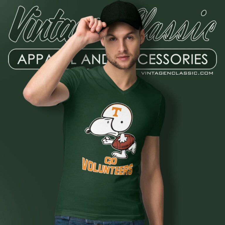 Snoopy Peanuts Tennessee Volunteers V Neck TShirt Snoopy Peanuts Tennessee Volunteers V Neck TShirt