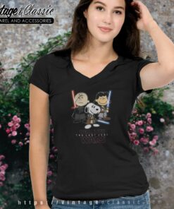 Snoopy Peanuts The Last Jedi Star Wars V Neck TShirt