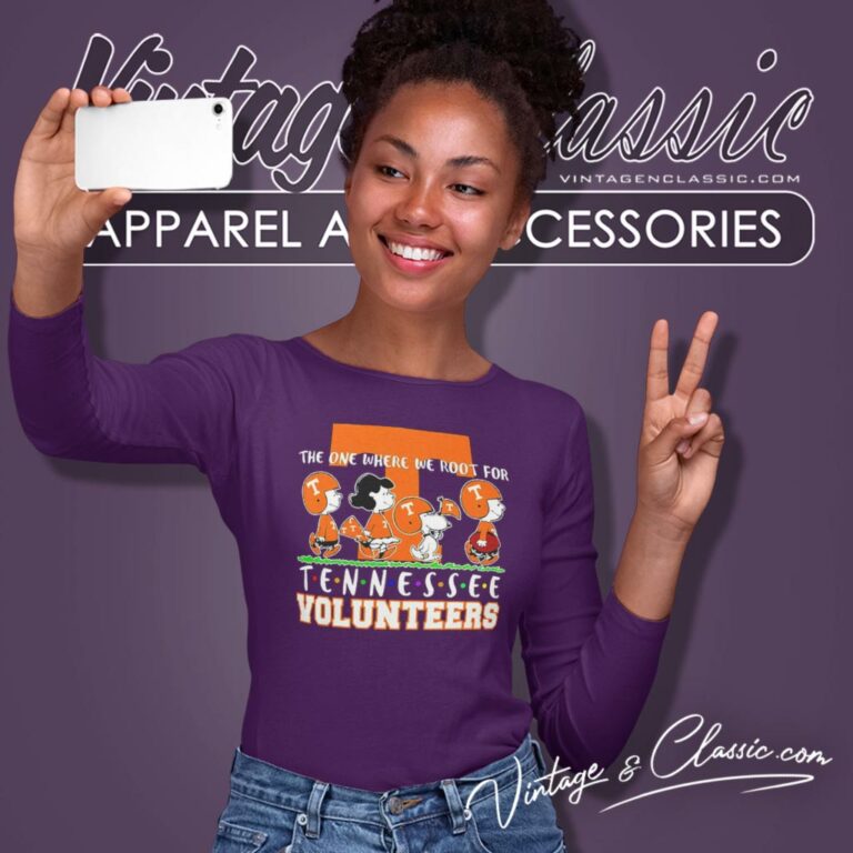 Snoopy Peanuts The One Where We Root For Tennessee Volunteers Long Sleeve Tee Snoopy Peanuts The One Where We Root For Tennessee Volunteers Long Sleeve Tee