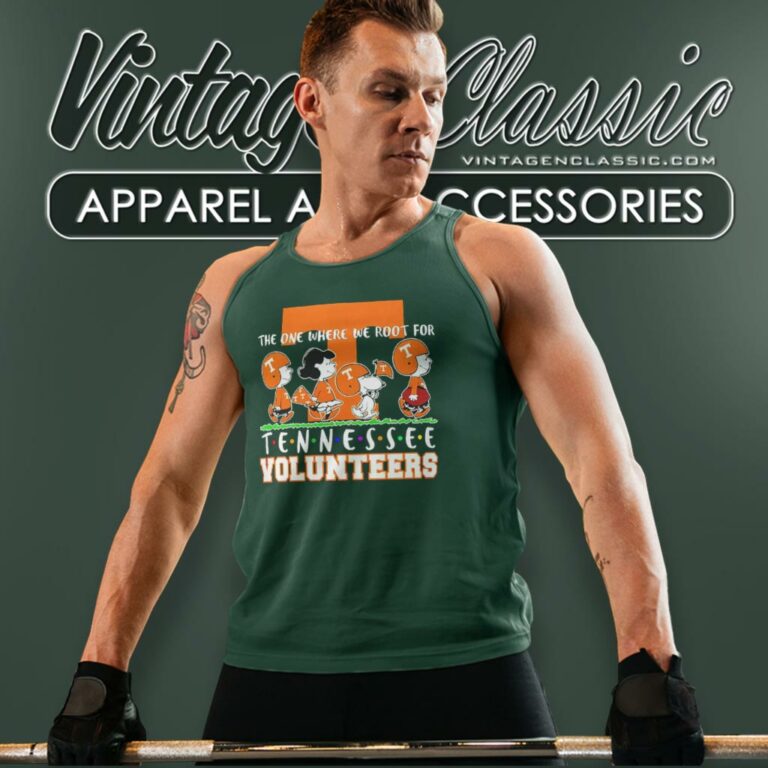 Snoopy Peanuts The One Where We Root For Tennessee Volunteers Tank Top Racerback Snoopy Peanuts The One Where We Root For Tennessee Volunteers Tank Top Racerback