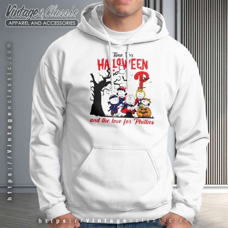 Snoopy Peanuts Time For Halloween And The Love For Philadelphia Phillies Hoodie Snoopy Peanuts Time For Halloween And The Love For Philadelphia Phillies Hoodie