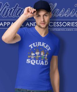 Snoopy Peanuts Turkey Squad V Neck TShirt