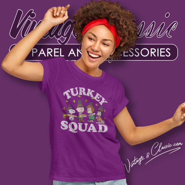 Snoopy Peanuts Turkey Squad Women TShirt Snoopy Peanuts Turkey Squad Women TShirt