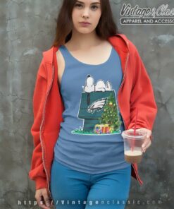 Snoopy Philadelphia Eagles Christmas Tank Top Racerback