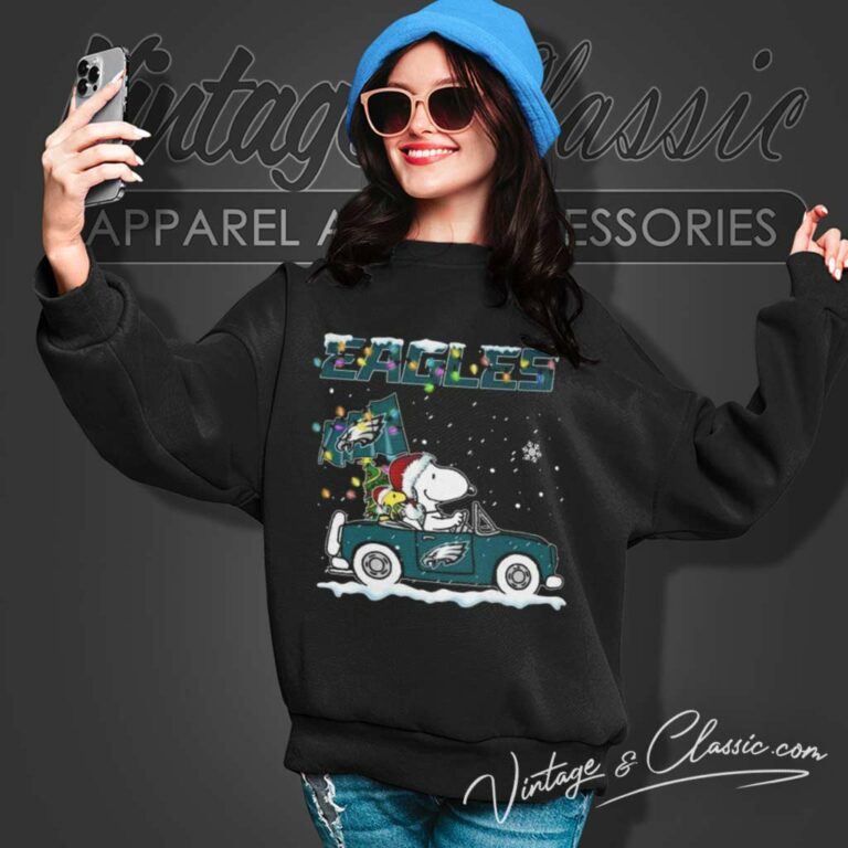 Snoopy Philadelphia Eagles Driver Car Christmas Sweatshirt Snoopy Philadelphia Eagles Driver Car Christmas Sweatshirt