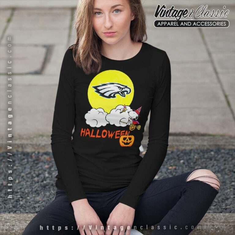 Snoopy Philadelphia Eagles Halloween Long Sleeve Tee Snoopy Philadelphia Eagles Halloween Long Sleeve Tee