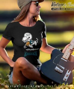 Snoopy Philadelphia Eagles Nfl Women TShirt