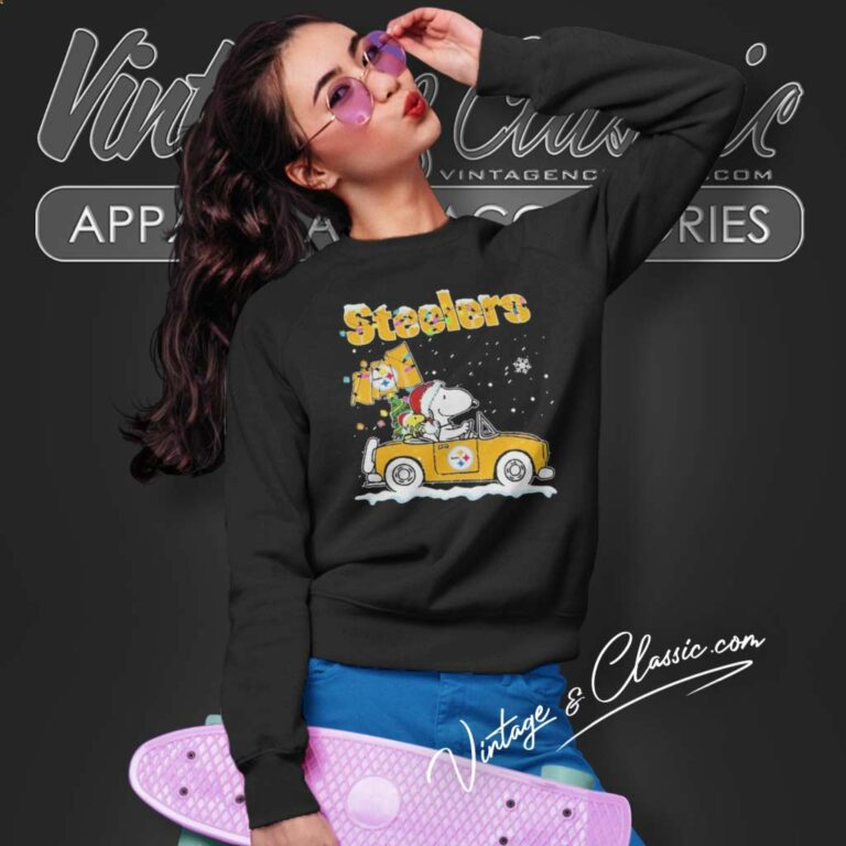 Snoopy Pittsburgh Steelers Driver Car Christmas Sweatshirt Snoopy Pittsburgh Steelers Driver Car Christmas Sweatshirt