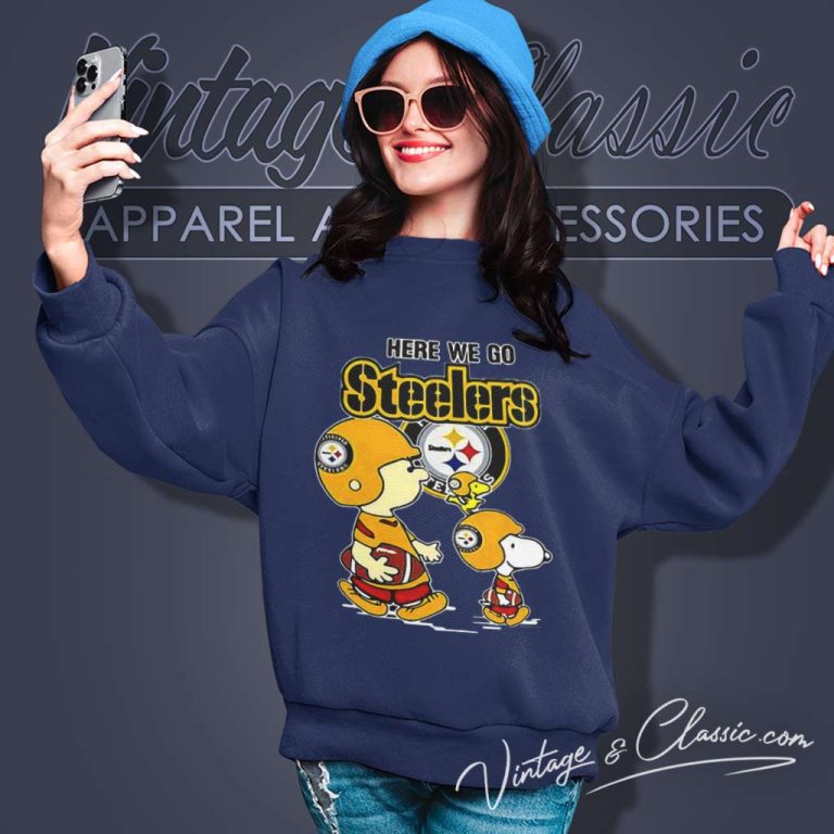 Snoopy Pittsburgh Steelers Here We Go Sweatshirt Snoopy Pittsburgh Steelers Here We Go Sweatshirt