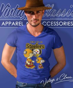 Snoopy Pittsburgh Steelers Here We Go Shirt 5 Snoopy Pittsburgh Steelers Here We Go V Neck TShirt