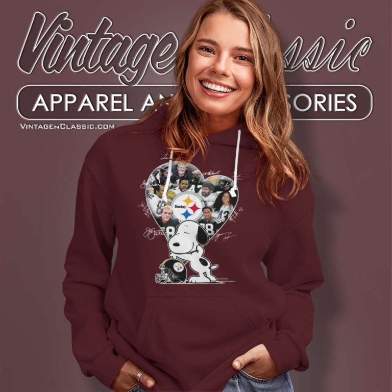 Snoopy Pittsburgh Steelers Players Signatures Hoodie Snoopy Pittsburgh Steelers Players Signatures Hoodie