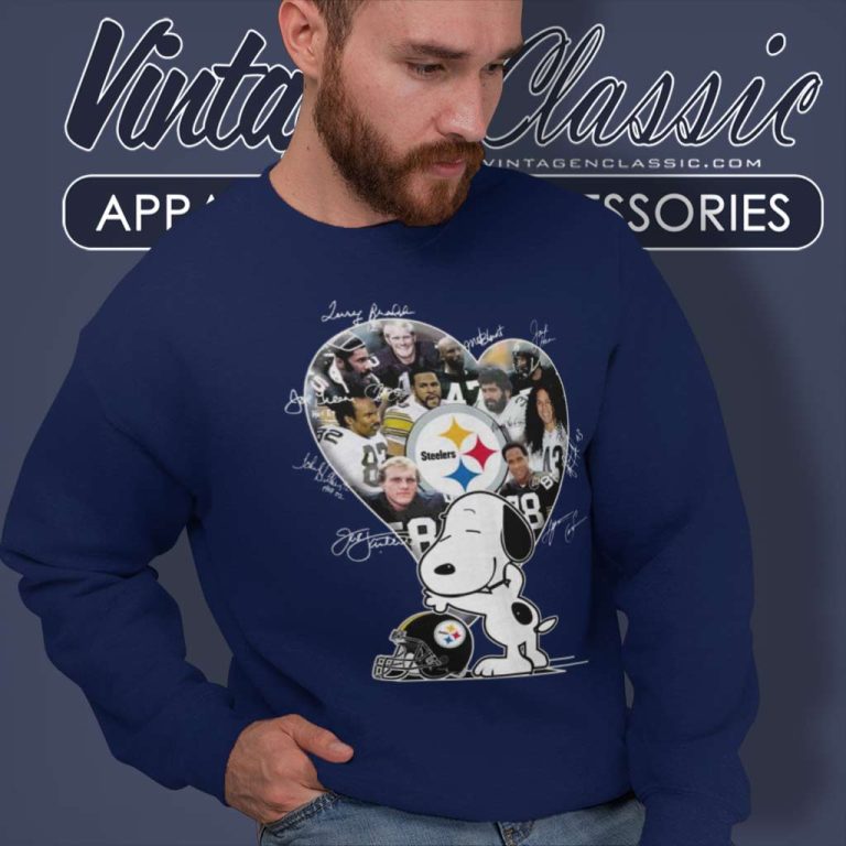 Snoopy Pittsburgh Steelers Players Signatures Sweatshirt Snoopy Pittsburgh Steelers Players Signatures Sweatshirt