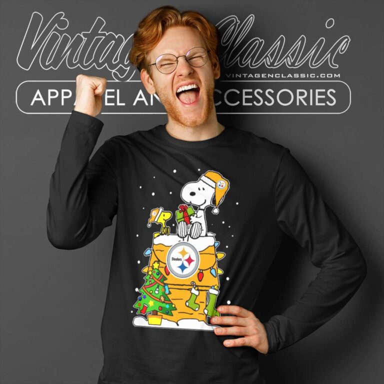 Snoopy Pittsburgh Steelers Ugly Christmas Long Sleeve Tee Snoopy Pittsburgh Steelers Ugly Christmas Long Sleeve Tee